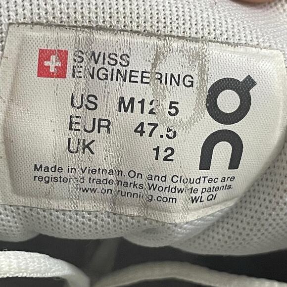 On Cloud 5 Mens Size 12.5 Navy White Athletic Running Walking Shoes Sneakers main image 9